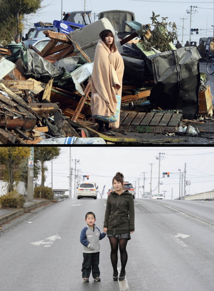 japan quake then and now
