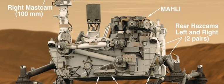Mars Landing Curiosity Rover Shadown